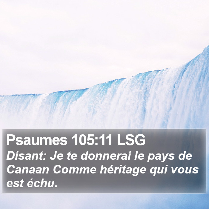 Psaumes 105:11 LSG Bible Study