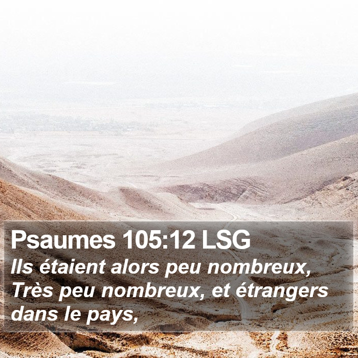 Psaumes 105:12 LSG Bible Study