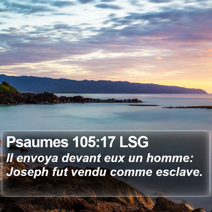 Psaumes 105:17 LSG Bible Study