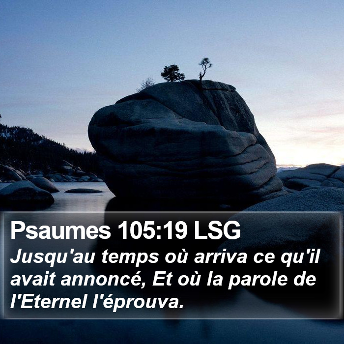 Psaumes 105:19 LSG Bible Study