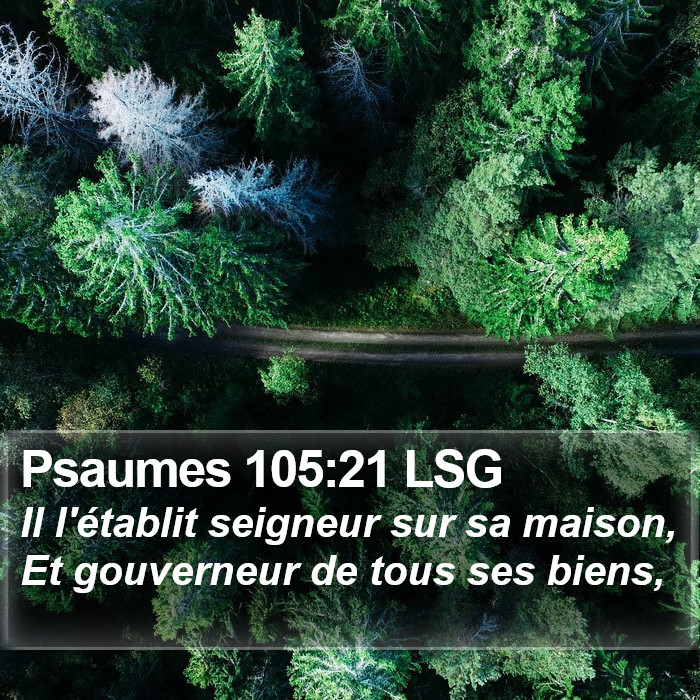 Psaumes 105:21 LSG Bible Study