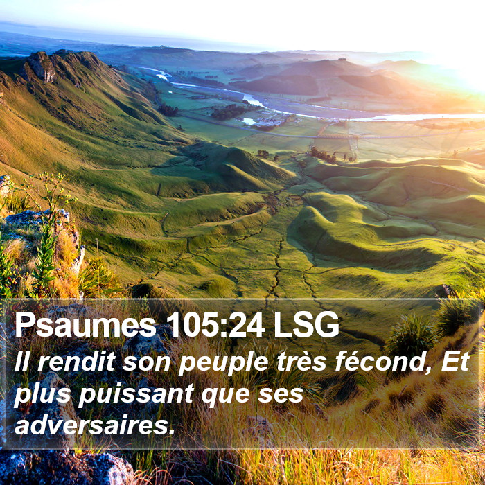 Psaumes 105:24 LSG Bible Study