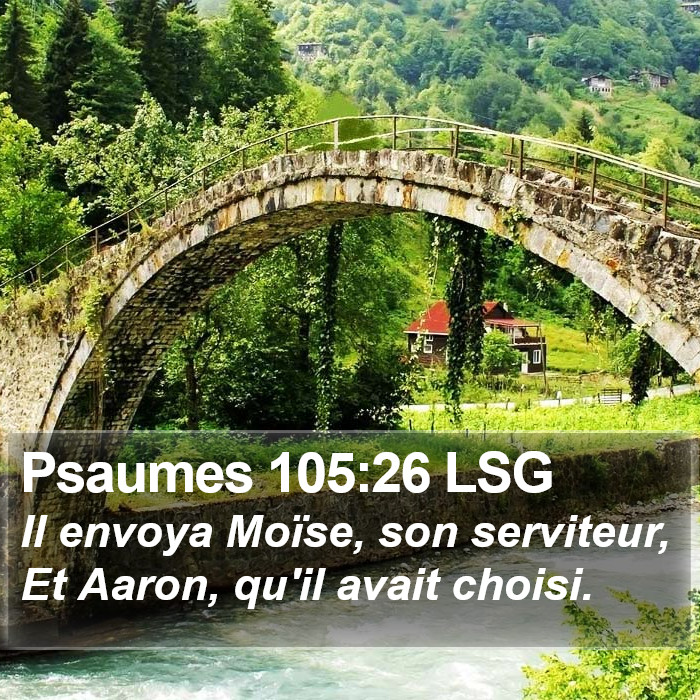 Psaumes 105:26 LSG Bible Study