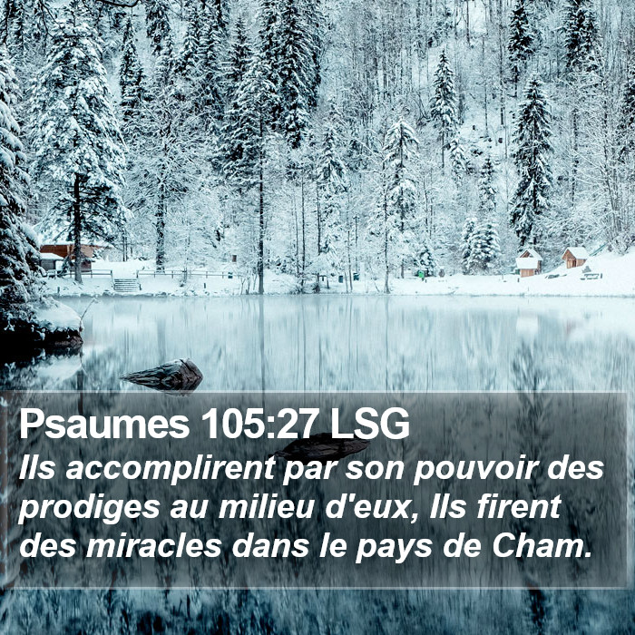 Psaumes 105:27 LSG Bible Study
