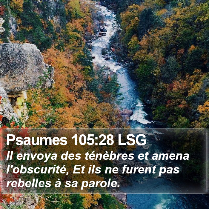 Psaumes 105:28 LSG Bible Study