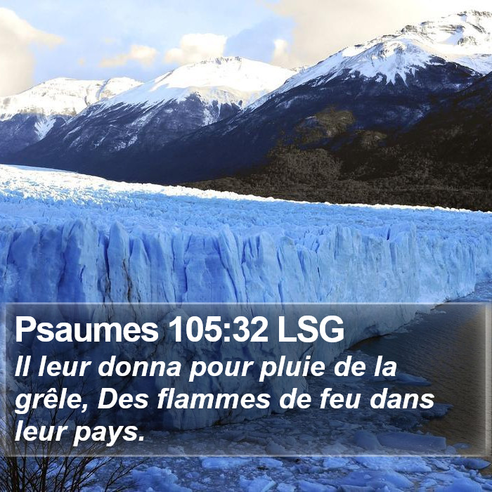 Psaumes 105:32 LSG Bible Study