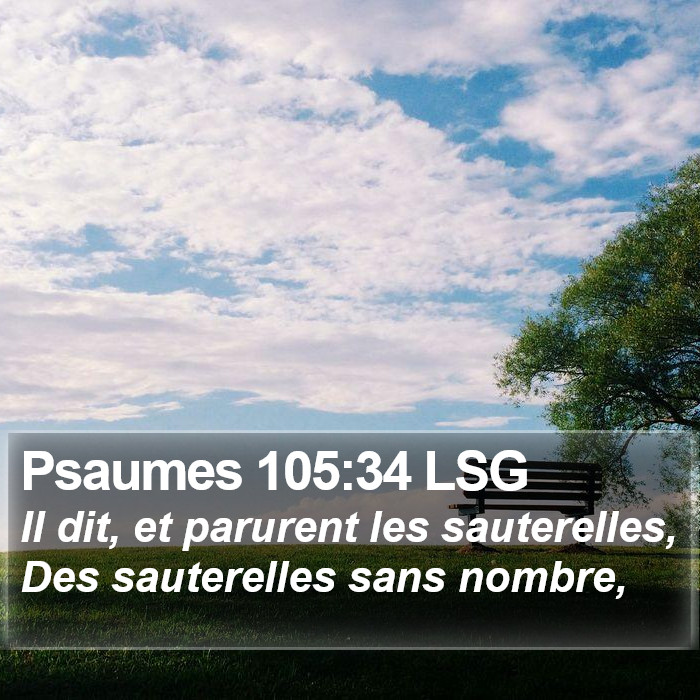 Psaumes 105:34 LSG Bible Study