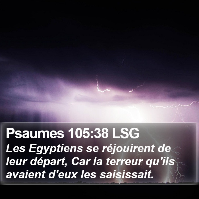Psaumes 105:38 LSG Bible Study