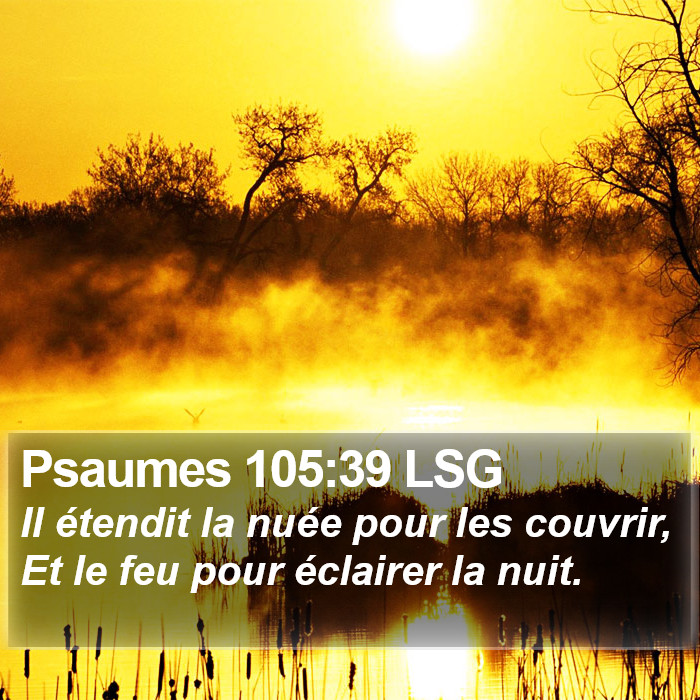 Psaumes 105:39 LSG Bible Study