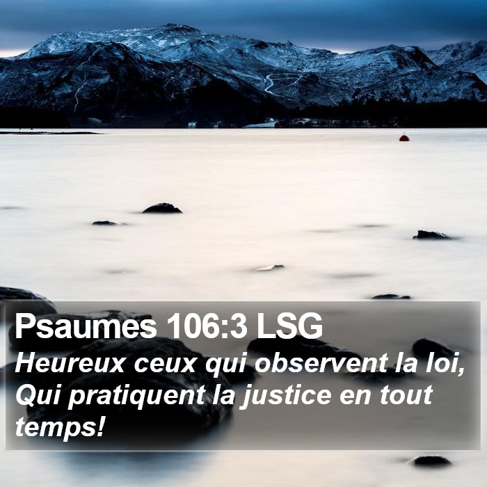 Psaumes 106:3 LSG Bible Study