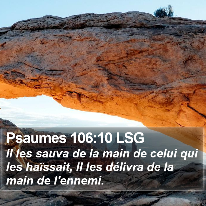 Psaumes 106:10 LSG Bible Study