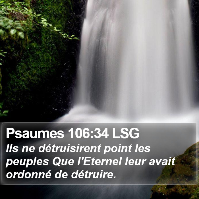 Psaumes 106:34 LSG Bible Study