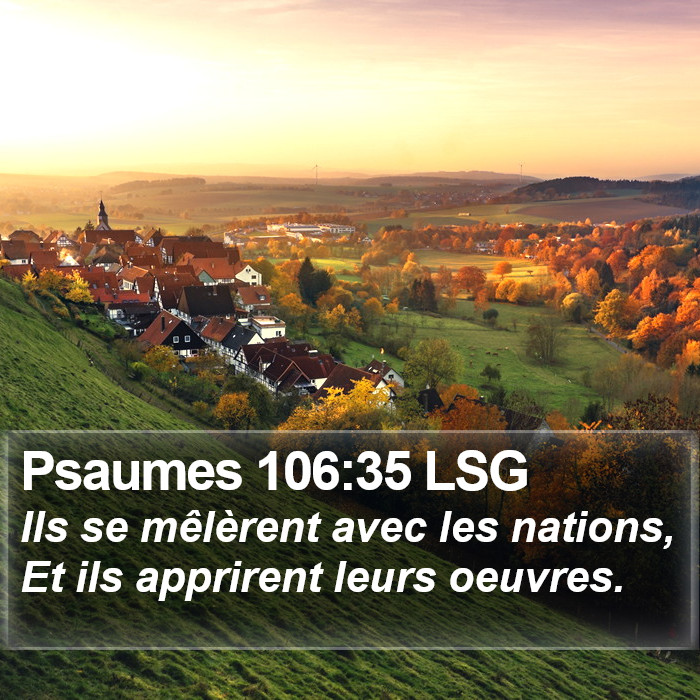 Psaumes 106:35 LSG Bible Study