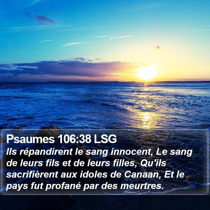 Psaumes 106:38 LSG Bible Study