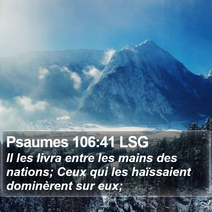 Psaumes 106:41 LSG Bible Study