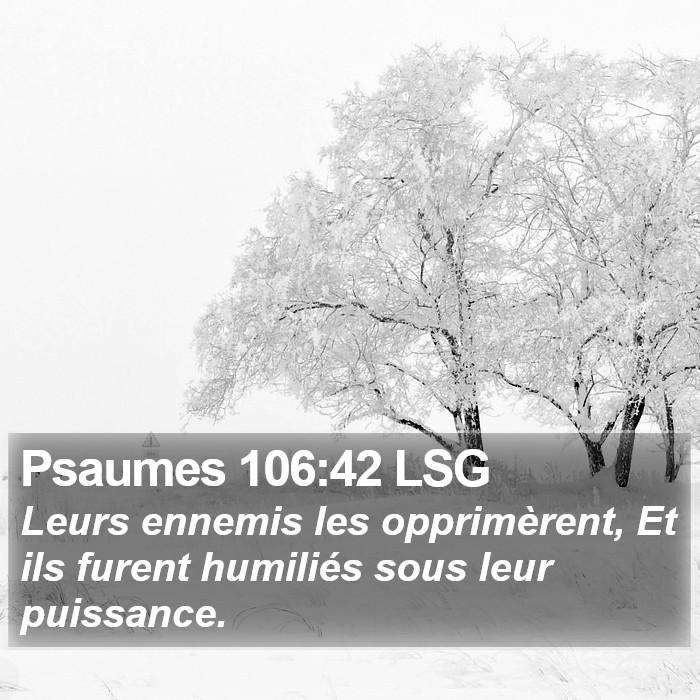 Psaumes 106:42 LSG Bible Study