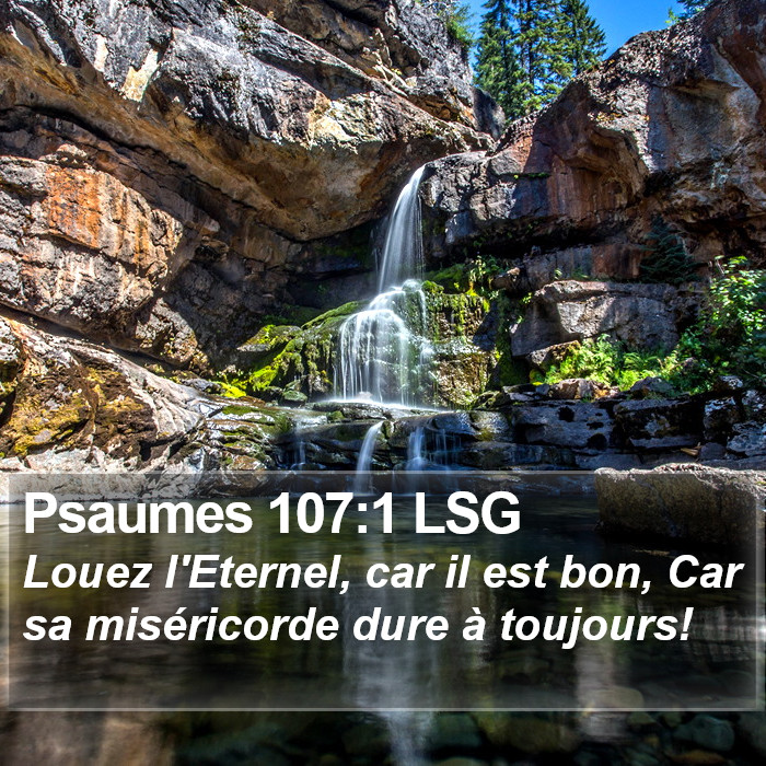 Psaumes 107:1 LSG Bible Study