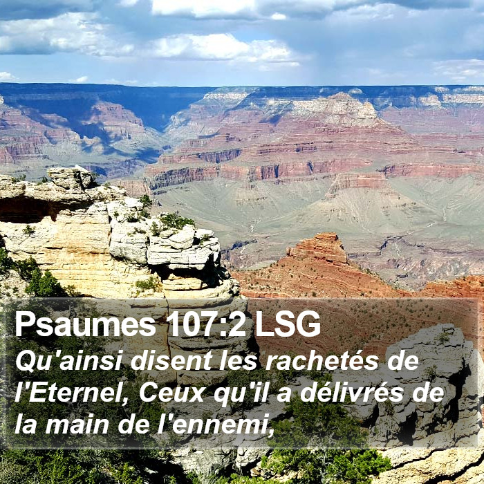 Psaumes 107:2 LSG Bible Study