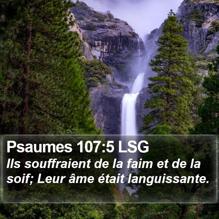Psaumes 107:5 LSG Bible Study