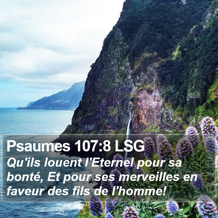 Psaumes 107:8 LSG Bible Study