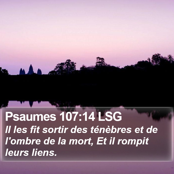 Psaumes 107:14 LSG Bible Study