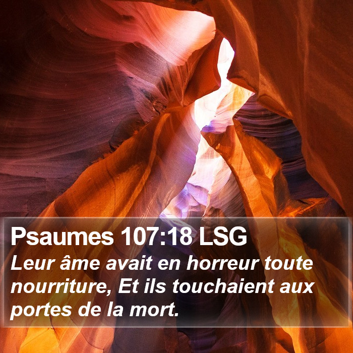 Psaumes 107:18 LSG Bible Study