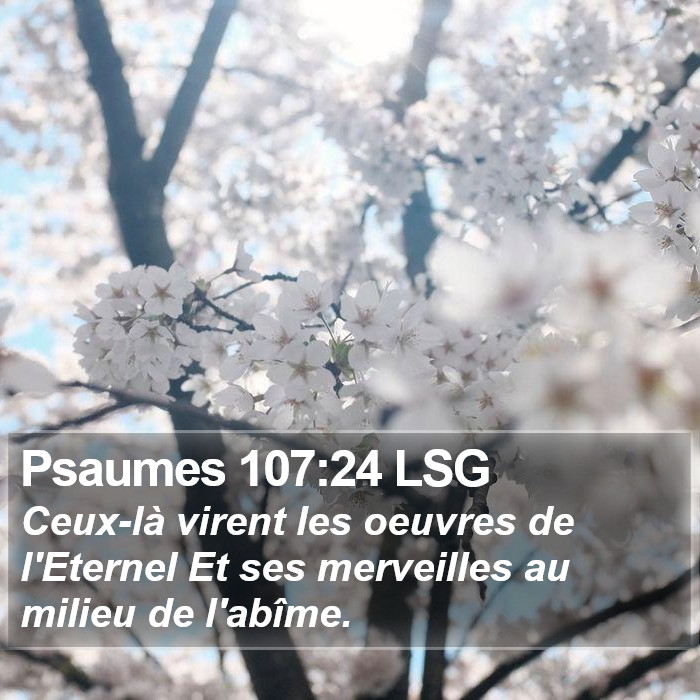 Psaumes 107:24 LSG Bible Study