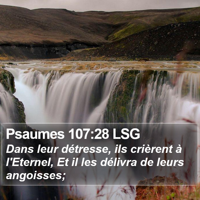 Psaumes 107:28 LSG Bible Study