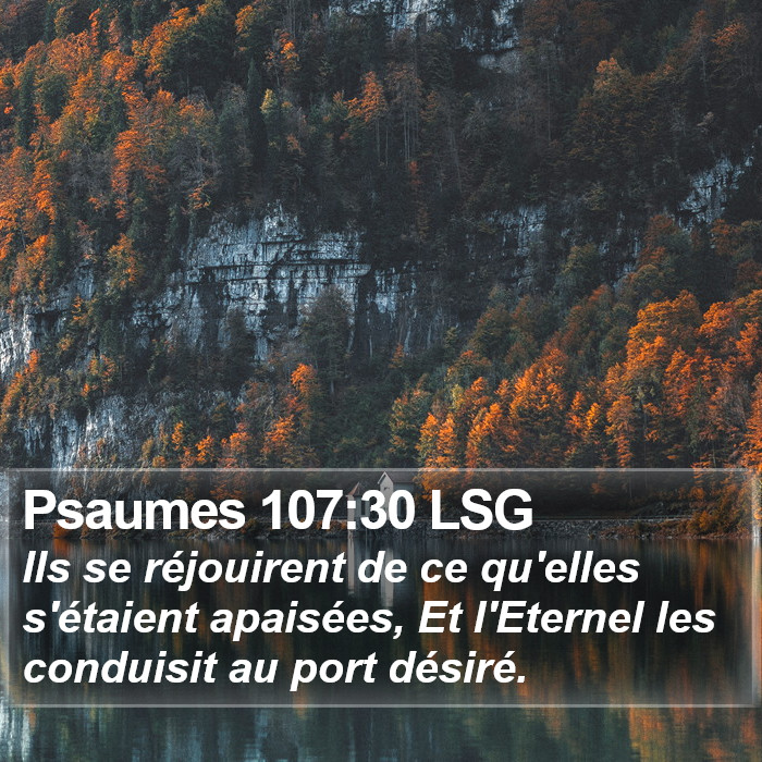 Psaumes 107:30 LSG Bible Study