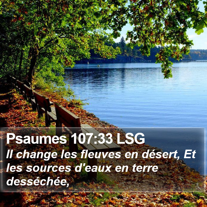 Psaumes 107:33 LSG Bible Study