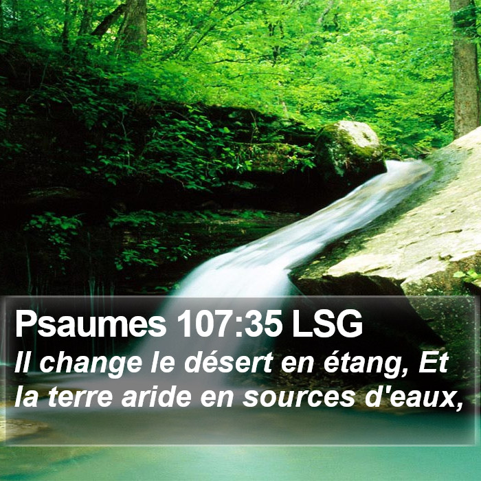 Psaumes 107:35 LSG Bible Study