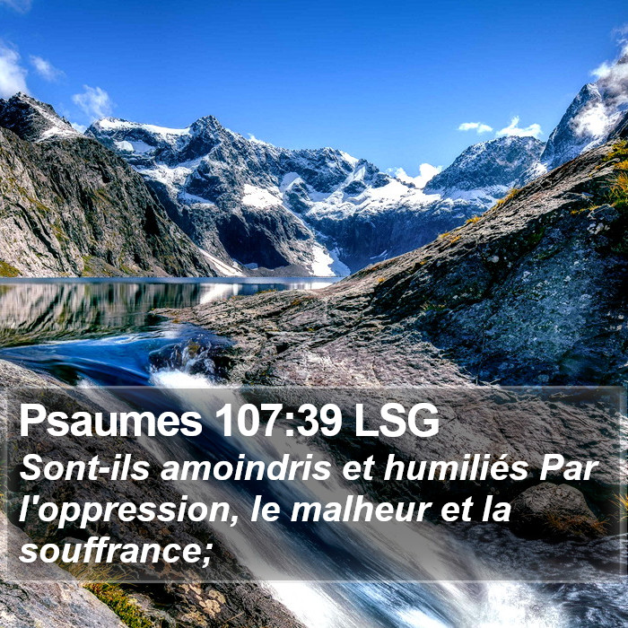 Psaumes 107:39 LSG Bible Study