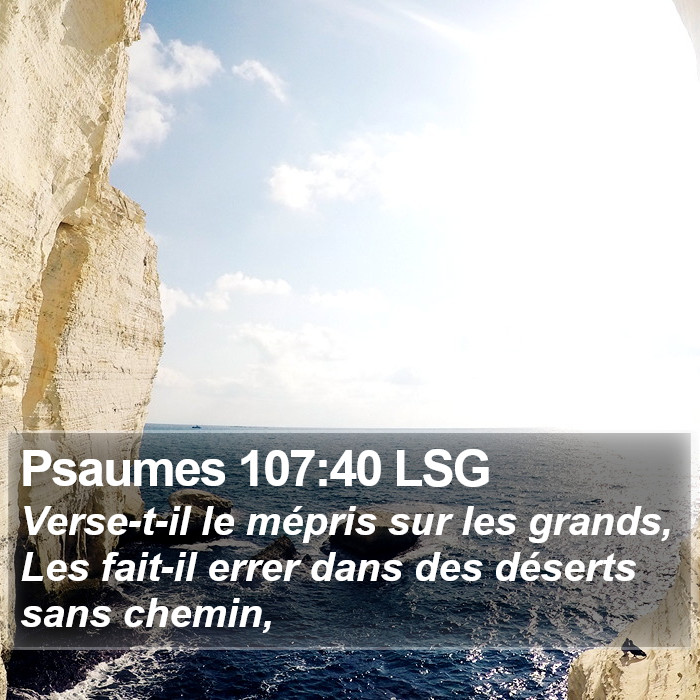 Psaumes 107:40 LSG Bible Study