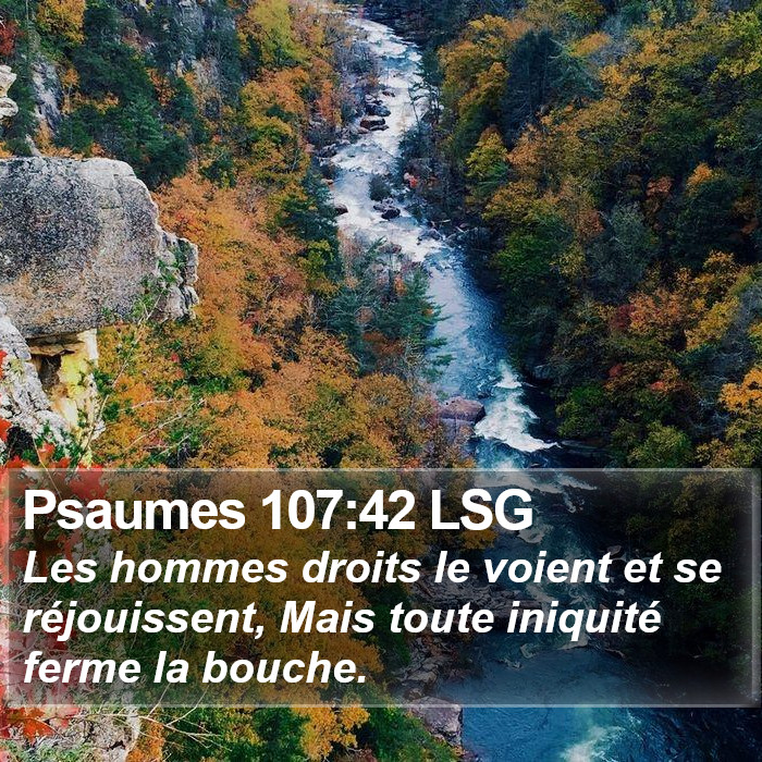 Psaumes 107:42 LSG Bible Study