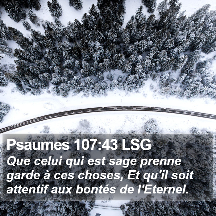 Psaumes 107:43 LSG Bible Study