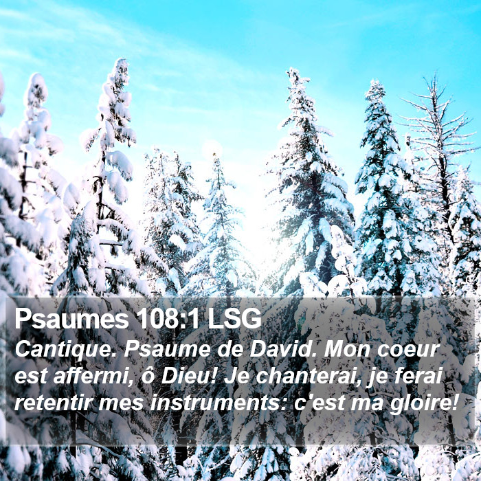 Psaumes 108:1 LSG Bible Study