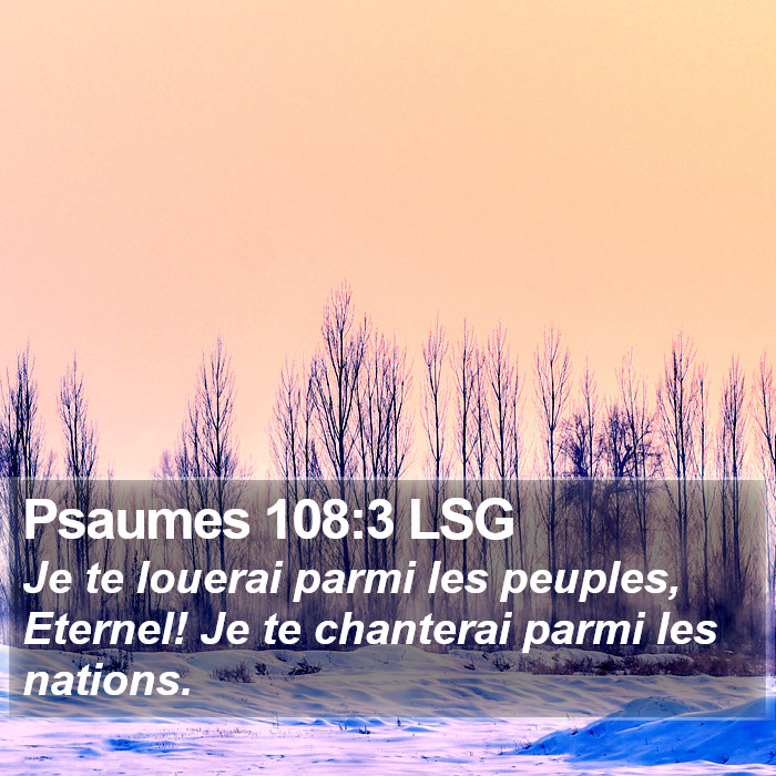 Psaumes 108:3 LSG Bible Study
