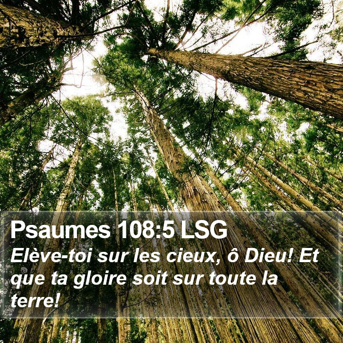 Psaumes 108:5 LSG Bible Study