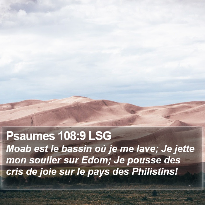 Psaumes 108:9 LSG Bible Study
