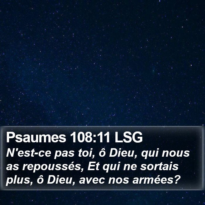 Psaumes 108:11 LSG Bible Study