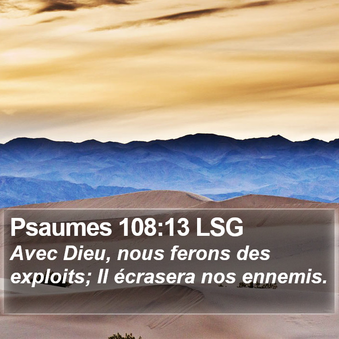 Psaumes 108:13 LSG Bible Study