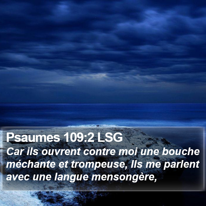 Psaumes 109:2 LSG Bible Study
