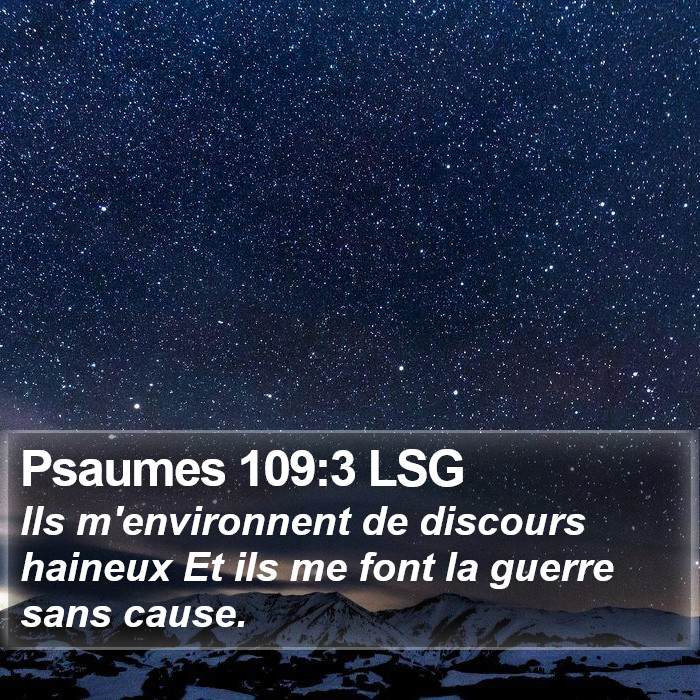 Psaumes 109:3 LSG Bible Study