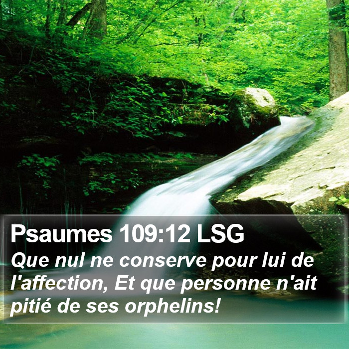 Psaumes 109:12 LSG Bible Study