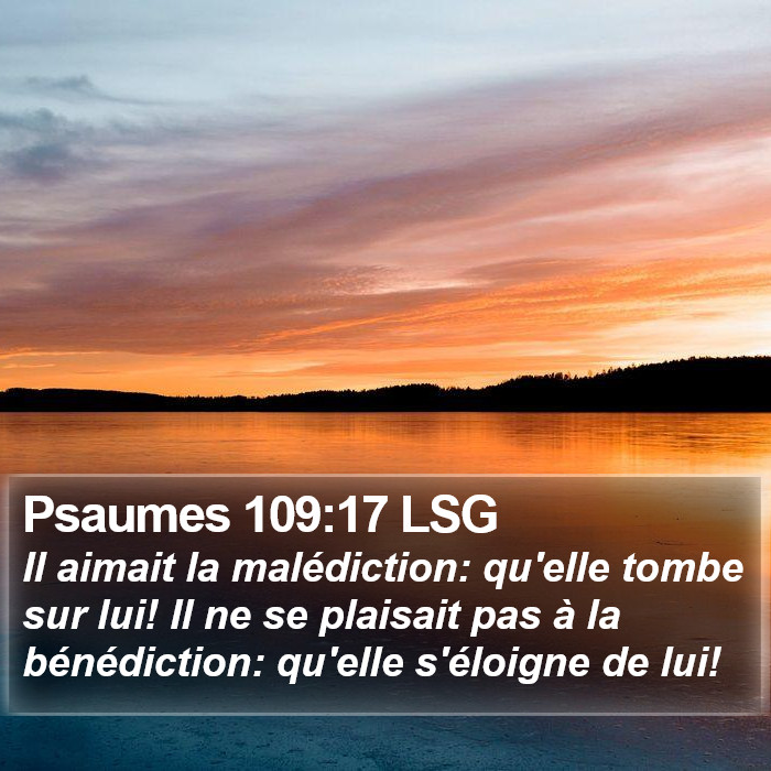 Psaumes 109:17 LSG Bible Study