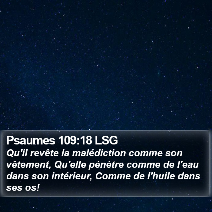 Psaumes 109:18 LSG Bible Study