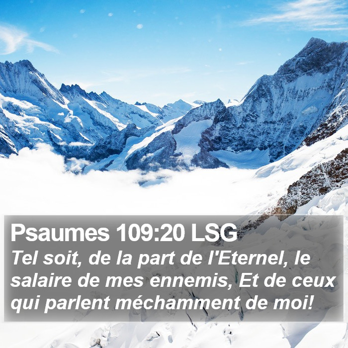 Psaumes 109:20 LSG Bible Study