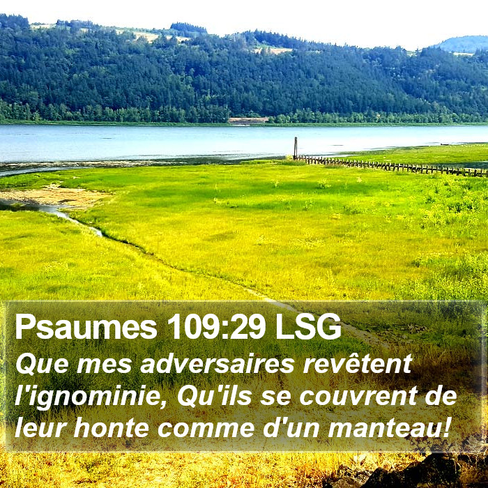 Psaumes 109:29 LSG Bible Study