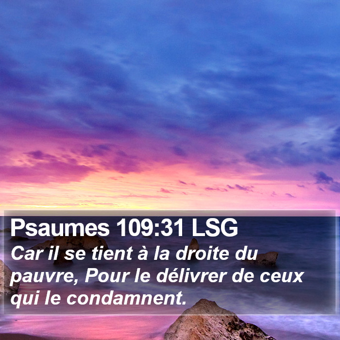 Psaumes 109:31 LSG Bible Study