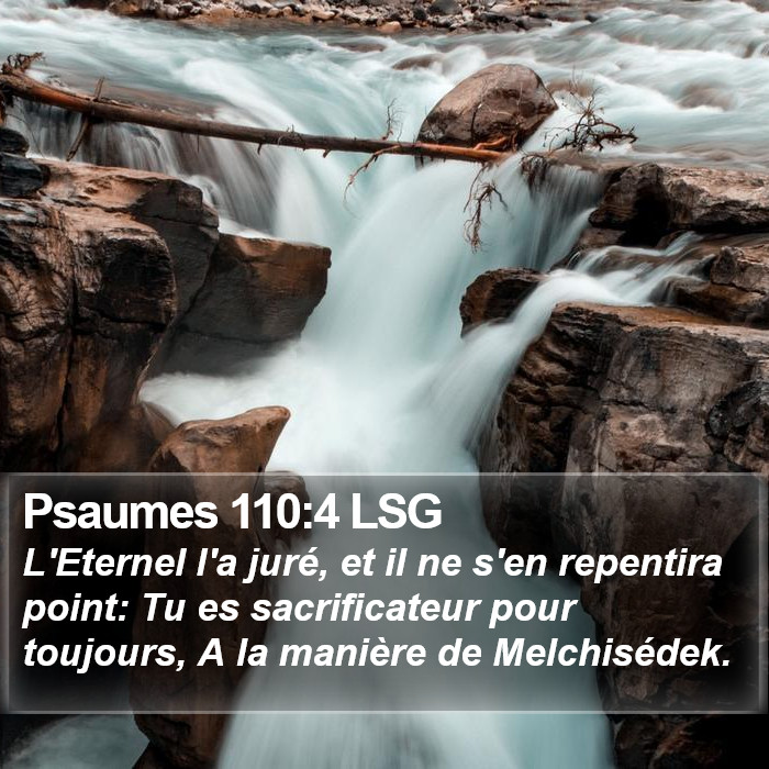 Psaumes 110:4 LSG Bible Study